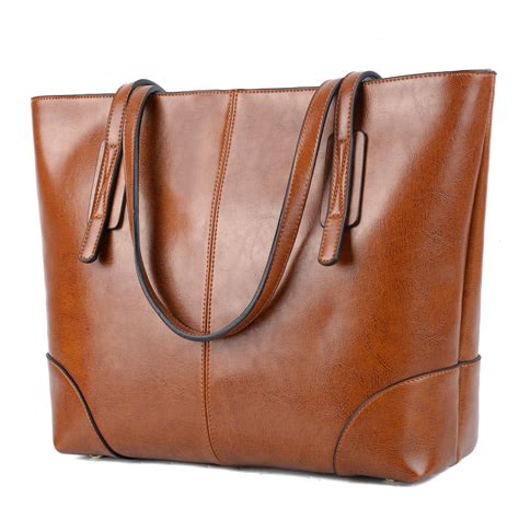 Genuine Leather Tote Bag for Women .